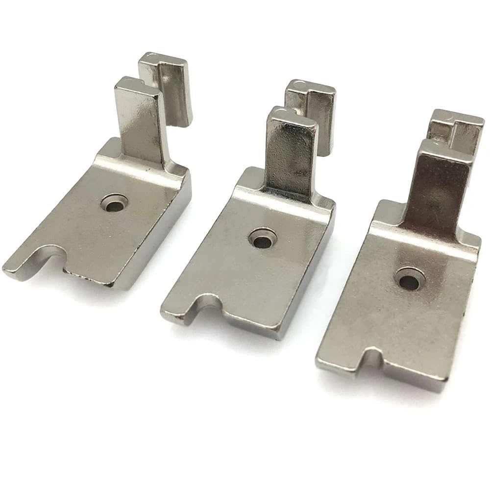 3 Piedini premistoffa for Cucitura di Cordoncini/bordature Grandi da 1/4" 1/8" 3/16" for Tutti Gli Accessori for Macchine Singer Brother con Attacco Basso