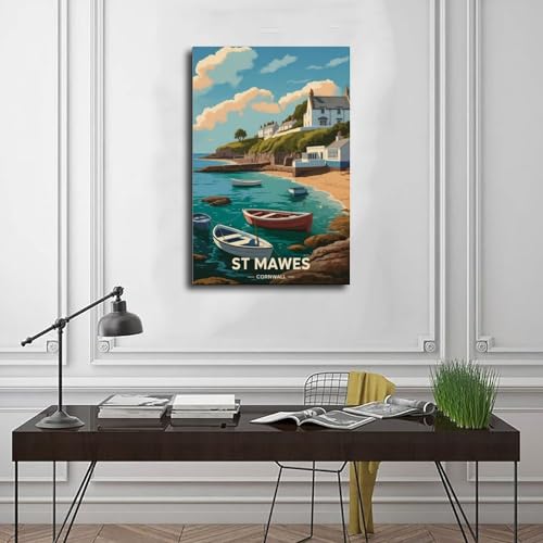 Paysage côtier de Cornouailles décoration murale pour bureau - 3