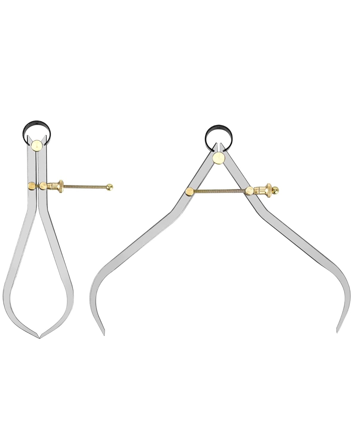 QWORK Precision Spring Dividers Calipers, Nut Adjustment 8 Inch Jaw Capacity