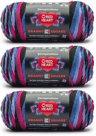 3-pack Garen Red Heart All In One Granny Square Aran Garen – Crème, 3x250g, 100% Acryl, #4 Worsted Voor Breien En Haken Voor Haken En Amigurumi