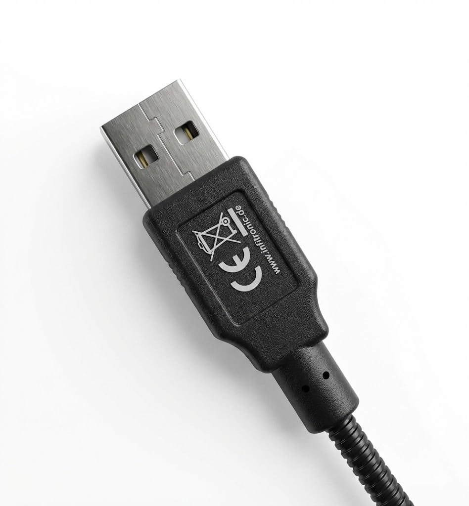 Infitronic IN3LED1USB – lampa 3 LED USB/lampa USB/lampa do czytania/lampka do czytania/lampka na klawiaturę do komputera, laptopa, notebooka, komputera, klawiatury (białe światło)