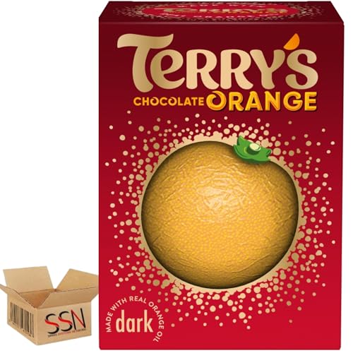 Terrys Chocolate Orange Dark Ball 145g Dark chocolate flavoured with real orange oil By SSN Spark Systems Network (Pack of 1)