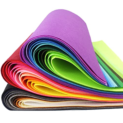 Cartisanat Felt Sheets, 40 Pcs 12 X 12 Inches (30 X 30Cm) 1Mm Thick Soft Fabric Sewing Patchwork, Premium Pre-Cut Quilt Squares Assorted Color Hard Fabric Sheet For Handmade Crafting And Diy Projects. #TOP2
