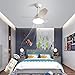 80cm Ventilateur Plafond avec éclairage et Télécommande, Ventilateur de plafond ultra silencieux à intensité variable moderne et invisible，pour Chambres Salon Enfants Couloir Led Plafonnier.