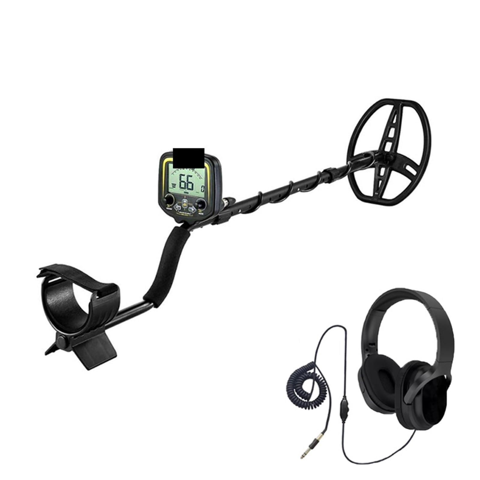 Cfwwsaq With Headset Metal Detector, Underground Metal Detector Tx 850 Powerful Yellow Gold Detectors Treasure Hunter Pointer Detector(With Headset)