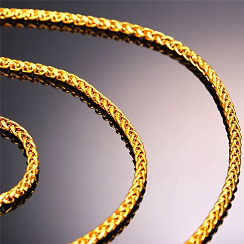 U7 ネックレスチェーン メンズ 316lステンレス アレルギー 3mm 45cm 75cm スピがチェーン 細め ペンダント用 ストリート ヒップ ホップ アクセサリー 服裝服飾 男士 男裝配飾 ネックレス Whenbuy Jchere Com