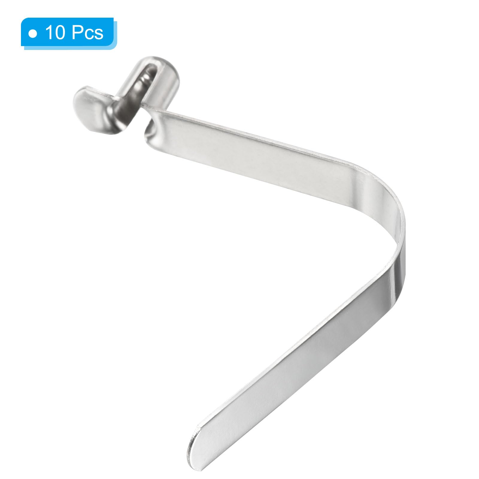 PATIKIL 8x5.5mm Fermi per Pagaie da Kayak, Confezione da 10 Clip per Asta Tendalino in Acciaio a Forma di V con Pulsante a Molla per Bloccato Tubi Asta per Campeggio Tendalino