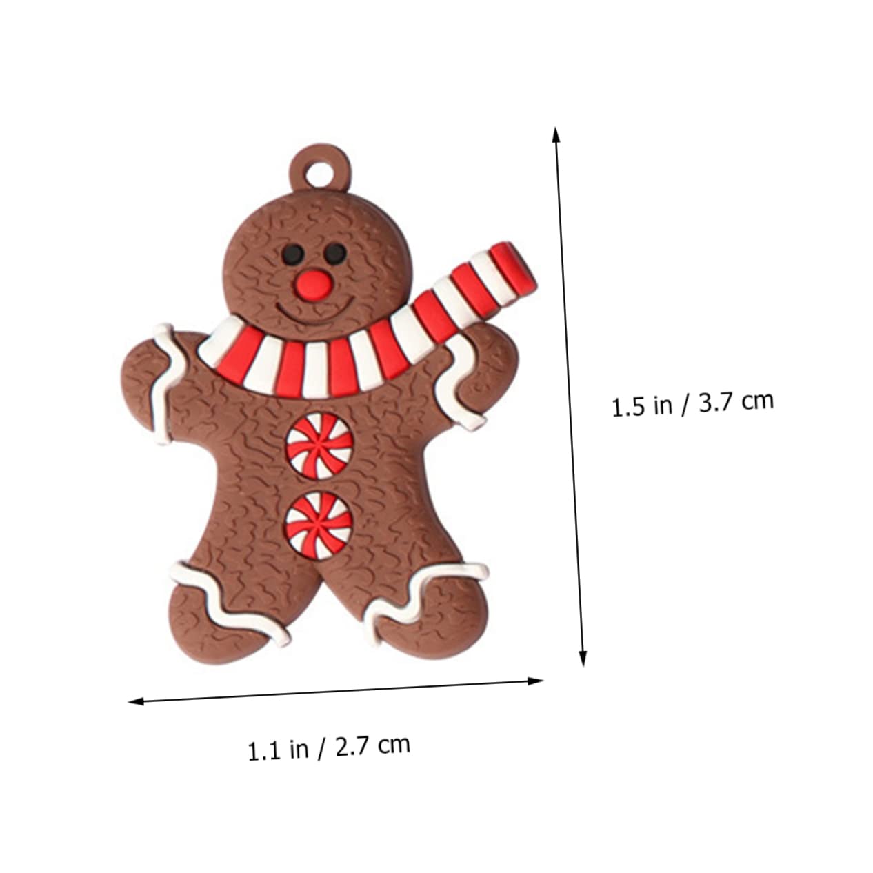 Cabilock 24 Piezas Adornos Colgantes para Árbol de Navidad PVC con Diseño de Hombre de Jengibre para Decoración Festiva