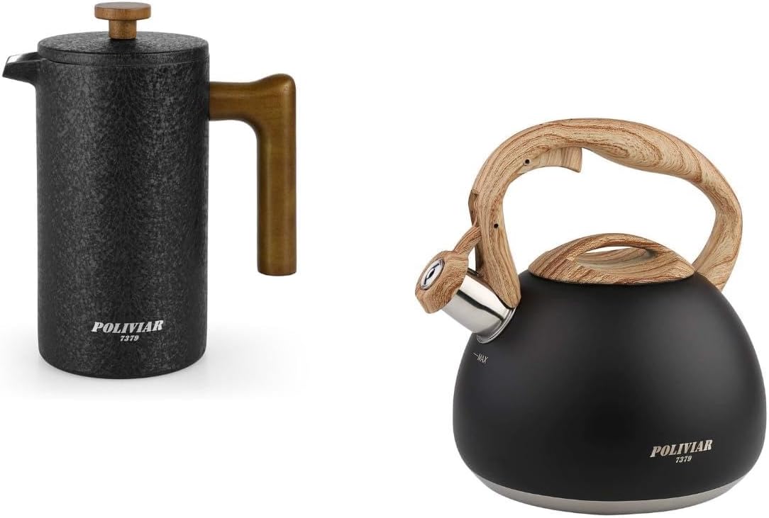 POLIVIAR Tea Kettle & French Press Coffee Maker