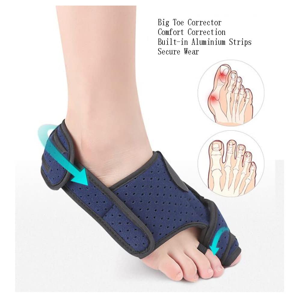 Redresseur d'orteils – Orthèse de chevauchement pour Gros Hallux, séparateur d'hallux valgus, attelles d'oignon de Ceinture de Correction, Grands lisseurs et Guide de soulagement, réglable