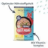 Pets Deli Bundle für Katzen mit Filet Menü Nassfutter Multipack und Cremesnack Multipack 1020g