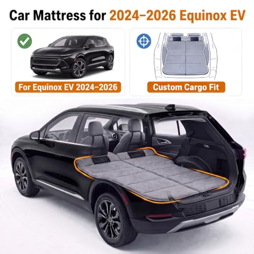 Image of Car Mattress for 2024-2026 Chevrolet Equinox EV, Upgraded Non-Inflatable Thickened Foam SUV Car Camping Mattress, Foldable Trunk Sleeping Pad Car Bed Mattress for Road Trips Camping Travel