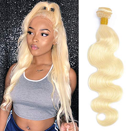 9A 613 Blonde Bundles Body Wave 1 Bundle 100% Blonde Brazilian Hair Bundles(12 inch,613 Color)