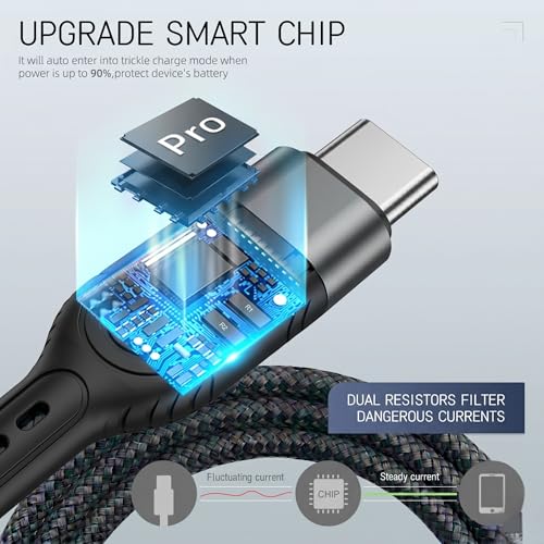 Image of USB to Type C Charging Cable, Fast Charge & High-Speed Data Transfer, Strong & Tangle-Free Black Cable for Android Smartphones (Samsung, Redmi, Realme, OnePlus) (Free Cable Protector)