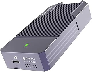 40Gbps M.2 NVMe SSD Enclosure PCIe3.0x4 USB C Aluminum External Adapter for 3 4 Tool Free 40Gbps SSD Enclosure