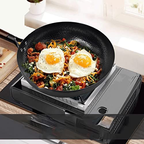 Wok de acero carbono con tapa para cocinas eléctricas e inducción miniatura 6