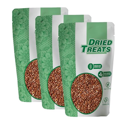 Image of Dried Treats Dried Fruits Nuts And Seeds (Alsi /Flax Seeds, 600g (3x200g))