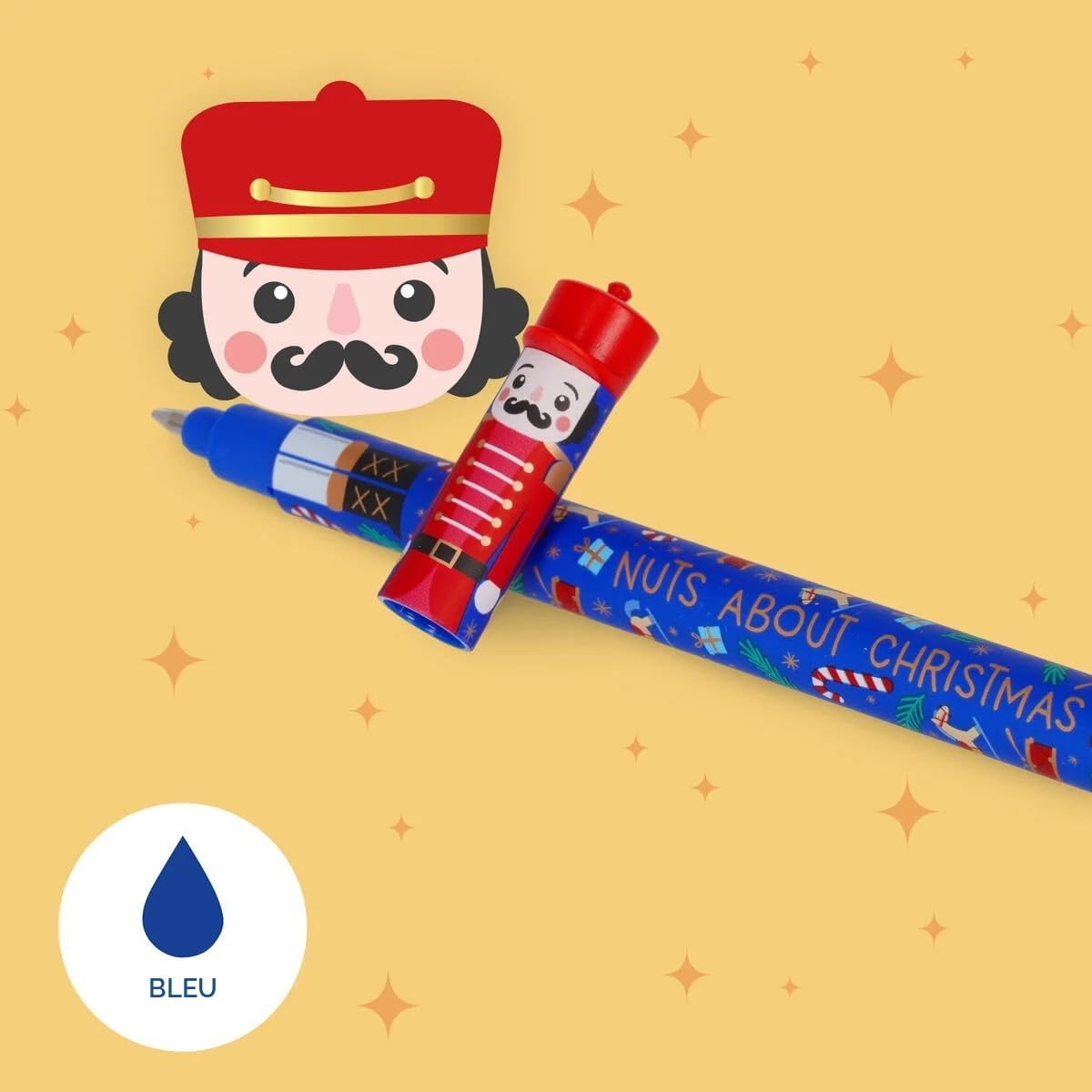 LEGAMI Erasable Pen Kit de Noël édition de Noël Winter The Nutcracker Lot de 3 stylos gel effaçables Casse-noisette, ballerine et roi souris