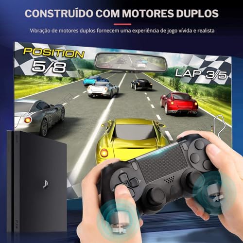 Controle Sem Fio Compativel com Playstation 4, Bluetooh, DoubleShock4