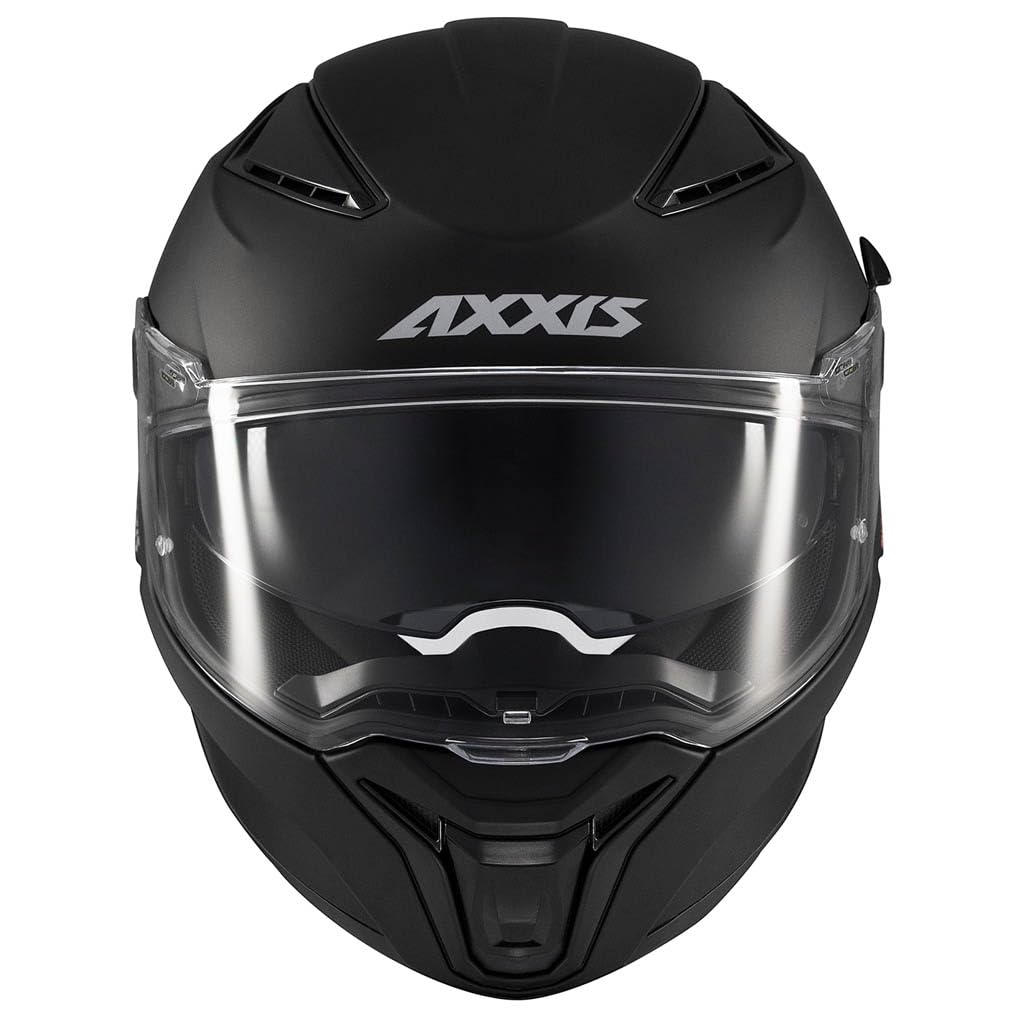 AXXIS Panther SV Solid Negro Mate - Casco de Moto Integral con Visor Solar, para Hombre y Mujer, Homologado ECE 22.06