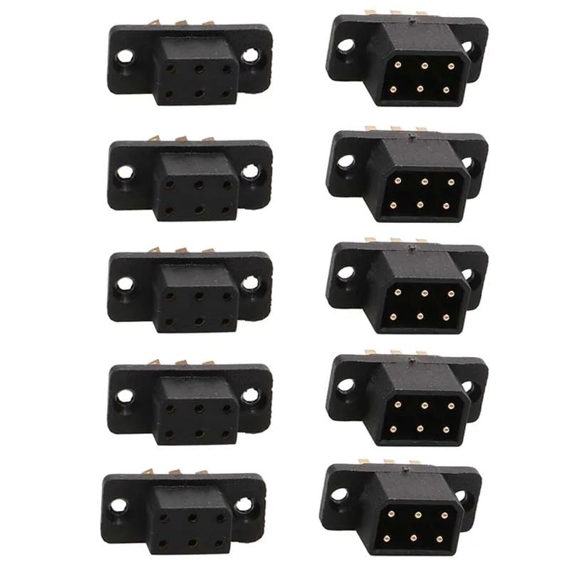 MX6 MX10 piny złącza serwo VTOL szybkie podłączenie męskie wtyki żeńskie akcesoria modelarskie Adapter steru dla RC Turbojet Drone(5pairs MX10)