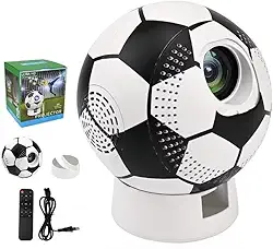 Mini Projetor 4K Ultra HD LED, USB, Controle Remoto, Branco, Ideal para Filmes, Jogos e Futebol, Correção Digital de Trapézio, 4096 x 2160 pixels, 10 x 10 x 20 cm