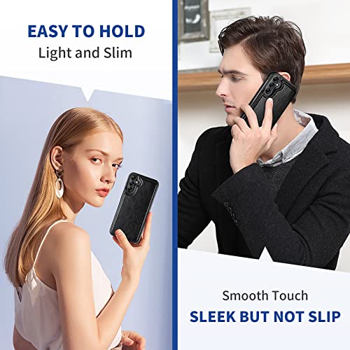 Coolden For Samsung Galaxy A14 5G Case Wallet With Card Holder, Pu Leather Galaxy A14 Flip Cover With Magnetic Clasp Kickstand Dual Layer Heavy Duty Protective Slim Case For A14 6.6 Inch 2023 Black #TOP6