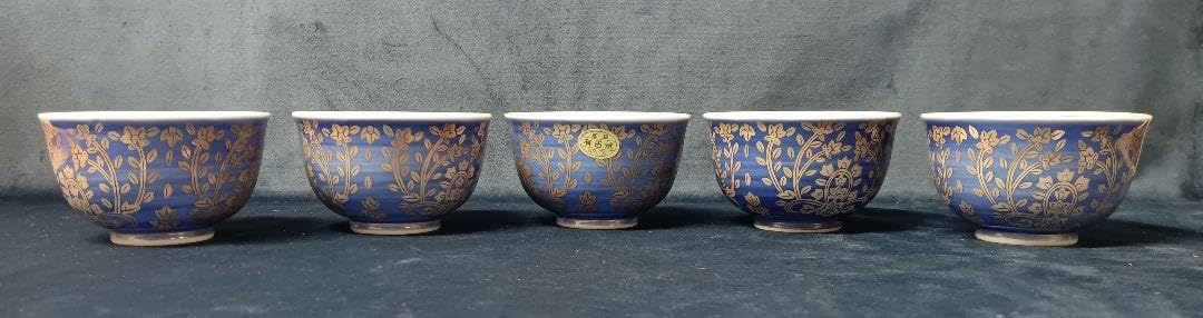 Amazon.co.jp: 有田焼 湯呑み 5客セット 煎茶揃 木箱入 日本茶 和食器