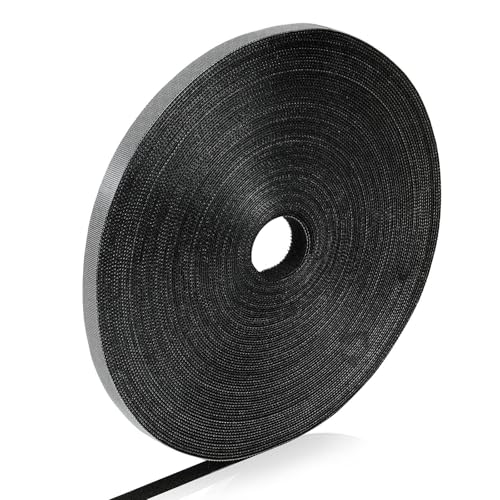 Image of WILLBOND 1 Inch X 90 ft 1 Roll of Heavy Duty Industrial Hook and Loop Strap Roll, Reusable Nylon Cable Management Strap for Server Rack, Workshop, HVAC Wiring, Cable Organizer Wrap
