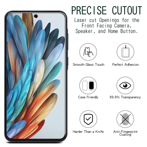 Image of KAREEN 2+2 Pack Screen Protector for Samsung Galaxy A36 5G Tempered Glass Film with Camera Lens Protector, 9H Hardness, Anti Scratch, Bubble Free, Case Friendly