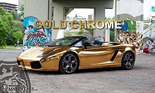 Vinyle chrome doré VViViD 76x152cm pour masquer les rayures de carrosserie - 4