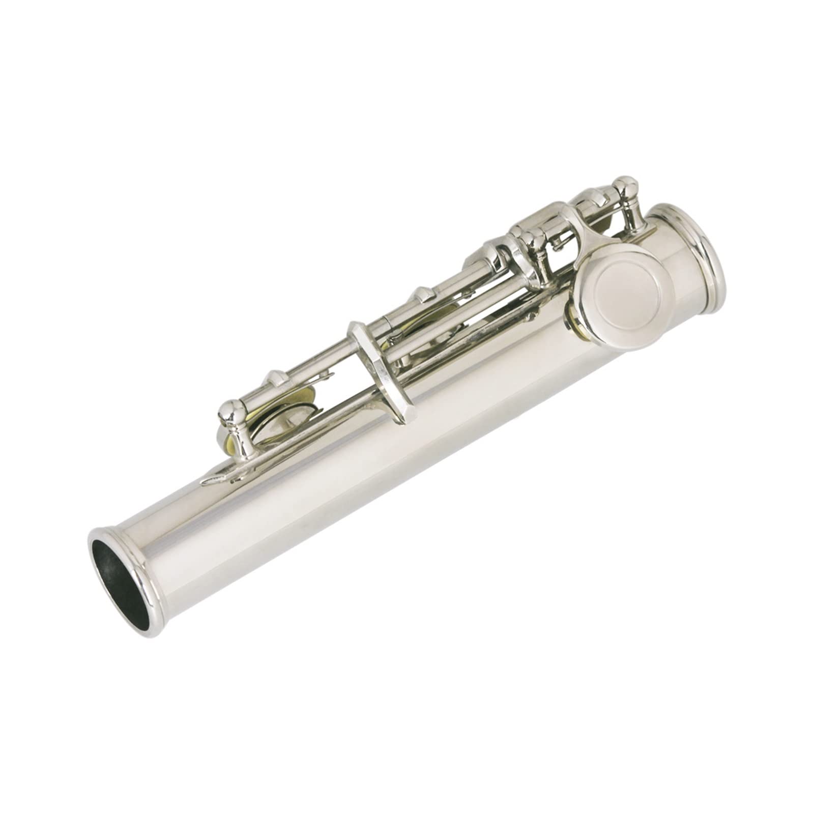 Strumento A Fiato Flauto Traverso In Argento A 16 Fori Con Chiave In Do E Custodia In Pelle Flauto Standard