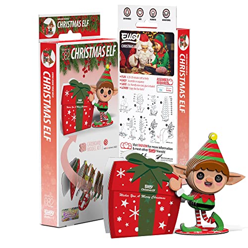 Eugy Christmas Elf 3D Puzzle, 38 Piece Eco-Friendly Educational Learning Puzzles For Kids 6+ #TOP1