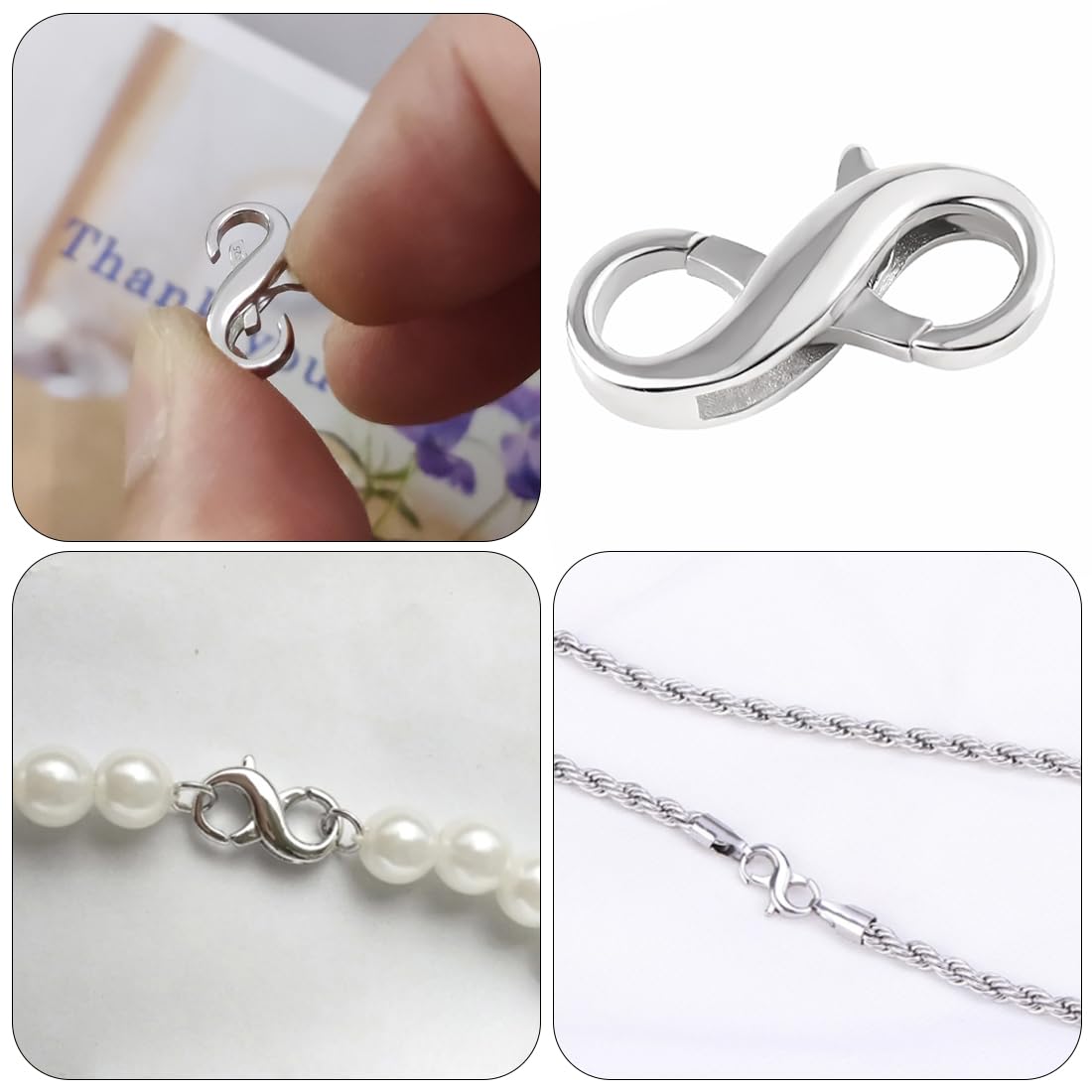 925 Argent Sterling Homard Griffe fermoirs Bijoux fermoirs Homard Collier Bracelet Bricolage pour Collier Bracelet Fabrication de Bijoux à bricoler soi-même