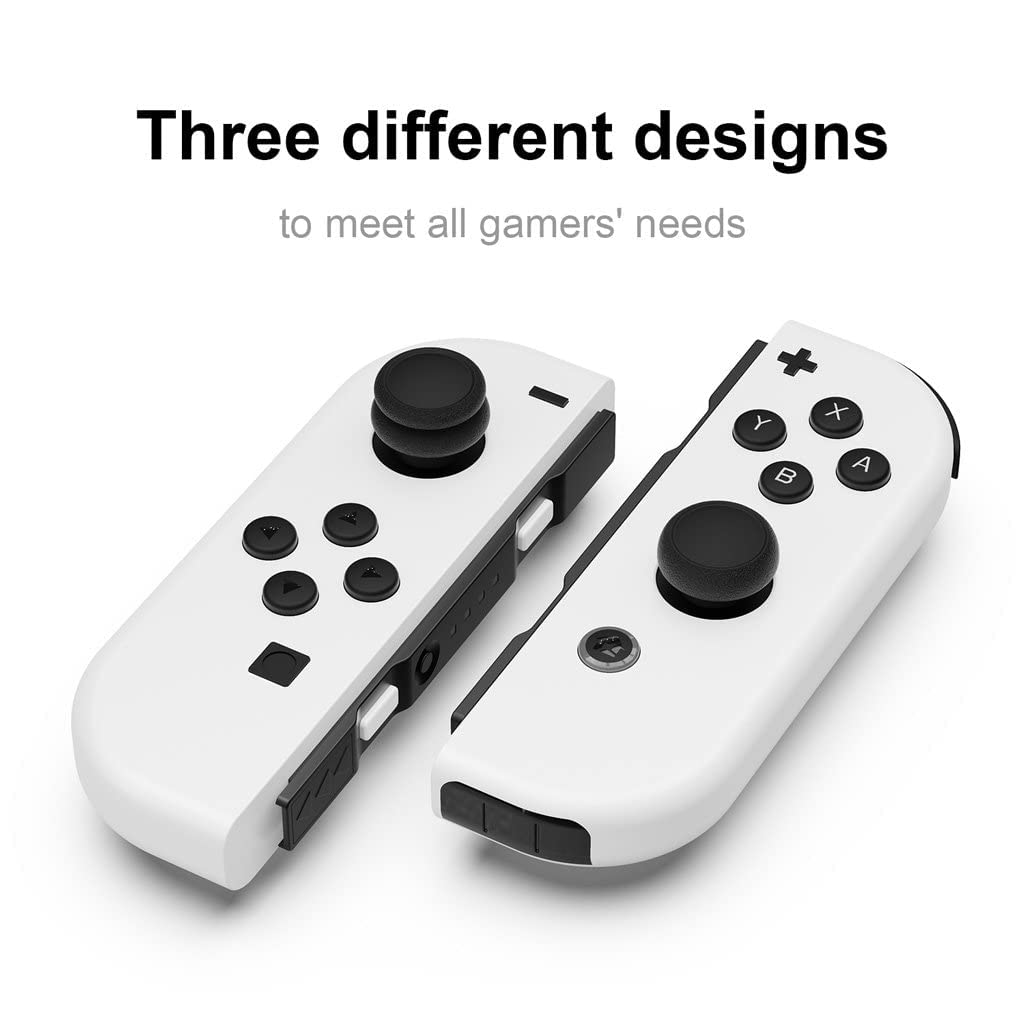 Skull & Co. Skin, CQC and FPS Thumb Grip Set Joystick Cap Analog Stick Cap for Nintendo Switch and Switch OLED Joy-con Controller - Blue + Neon Yellow, 3 Pairs(6pcs)