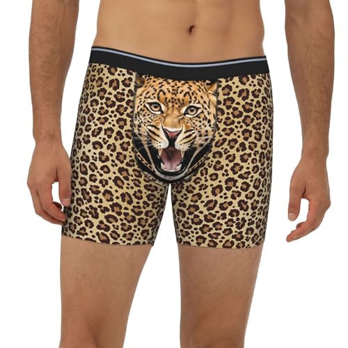 Niukom Funny Leopard Cheetah Print Brown Funny Boxer Brief For Men Breathable Stretch Underwear Fun Novelty Gift X-Large thumb #2
