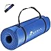 ROMIX Esterilla Yoga Antideslizante, 15MM Alta Densidad Gruesa y Suave Ecológica Almohadilla de Espuma de Memoria, Liviana Yoga Mat para Pilates Ejercicio Gimnasio Fitness Meditación Viaje (Azul)