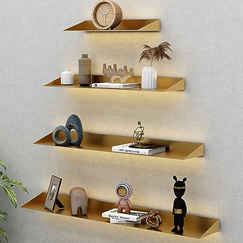 Étagères flottantes en métal noir 60x20x6cm pour rangement mural robuste