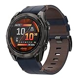 Pelle Cinturino Fenix 8 51mm, 26mm Braccialetto Pelle Cinturino per Fenix 7X, FEnix 6X, FEnix 6X Pro, FENix 5X, FENix 5X Plus, FENIX 3, FENIX 3 HR, Garmin Enduro, Quatix3, D2 Delta PX