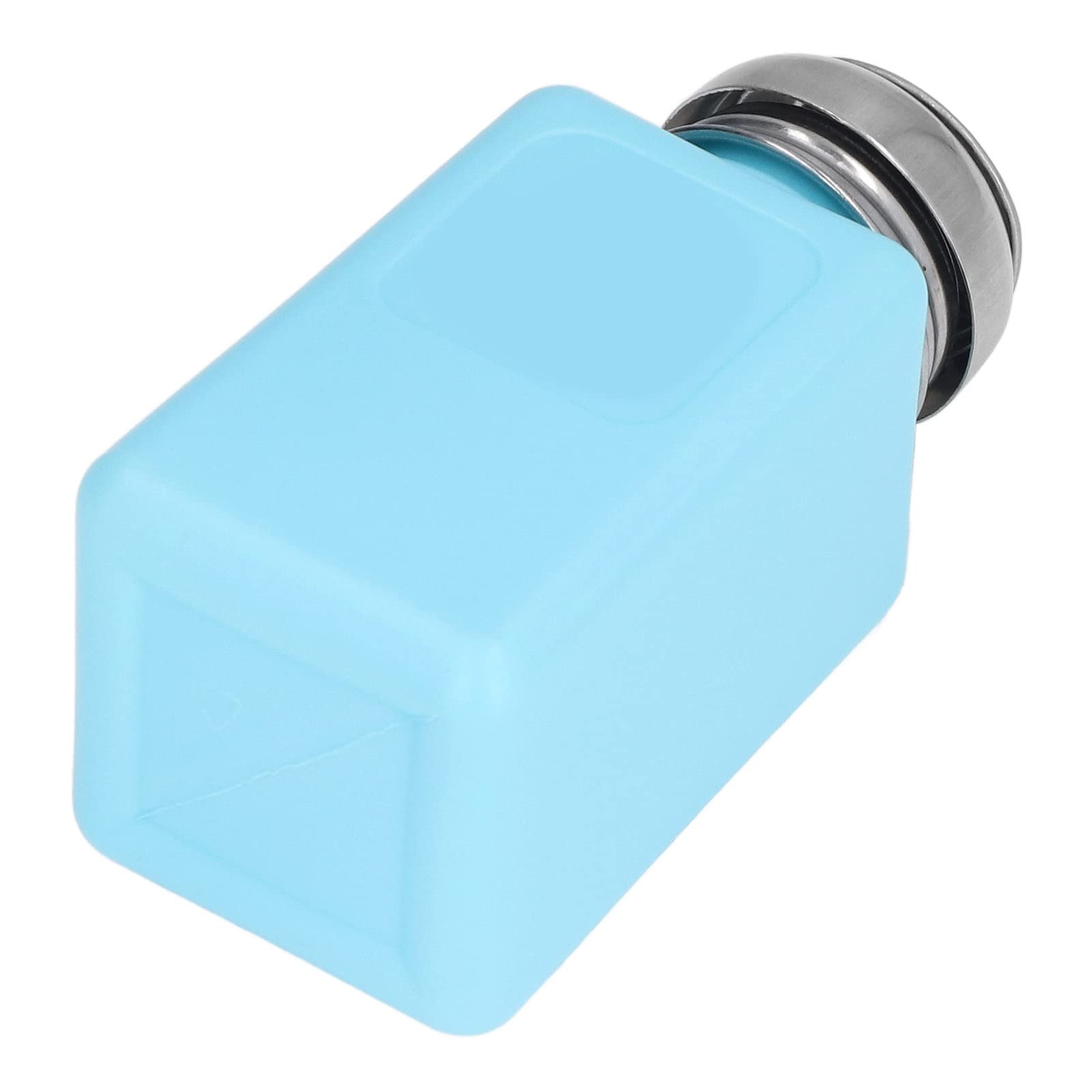 Erogatore di Solvente 200 ml ESD Sicuro, Flacone con Pompa in Acciaio Inossidabile Blu