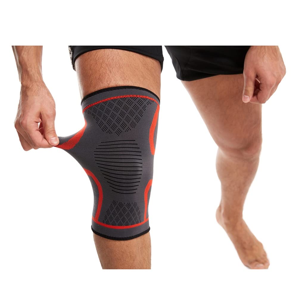JFDBGU Almohadillas De Apoyo, Rodilleras, Equipo De Fitness De Nailon, Equipo De Compresión De Voleibol(Blue,White,XL Size)