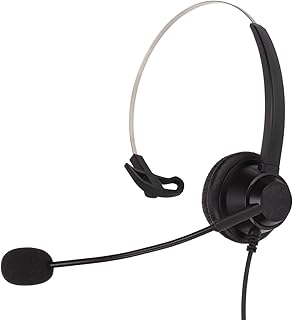 Type C Headset,Noise Cancelling Customer Headset with Microphone,Single Customer Service Headphone,Fixed VOIP Phone Headset,for Laptop Computer Mobile Phone