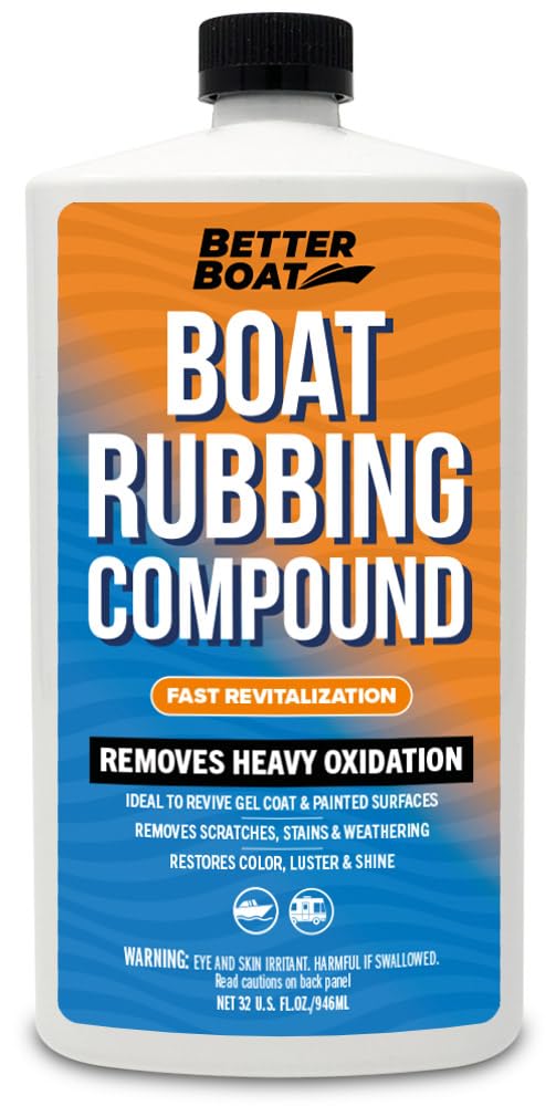 Marine Rubbing Compound, Fiberglass Buffing and Scratch Remover, Gelcoat Polish Compound for Boats Step 1