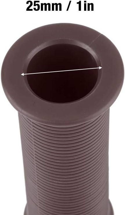 Akozon Handle Grip Pair of 1inch 25mm/1.1inch 28mm Universal Motorcycle Non Slip Stripe Vintage TPU Handle Handlebar Grip Fit for Most of Motorcycles (Dark Brown)