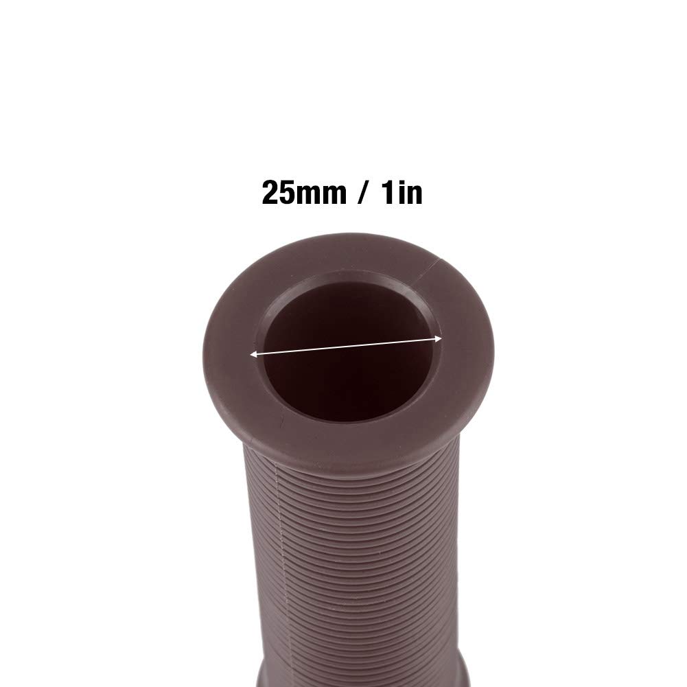 Poignées Moto TPU Antidérapantes 25 Mm – Paire Gris Foncé, Confort & Grip Pour Guidon 1 Pouce