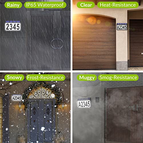 Bawoo Solar House Numbers Light, House Numbers Sign Plaque Address Numbers For Houses Led Illuminated Outdoor Address Plaque Waterproof Lighted Up For Home Yard Street, 28*18.3*3.2Cm #TOP4