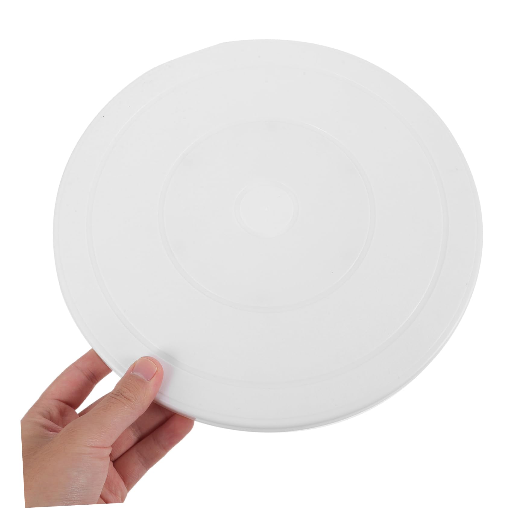 Sosoport Piatto Girevole per Torte in Plastica PP Bianco Rotondo