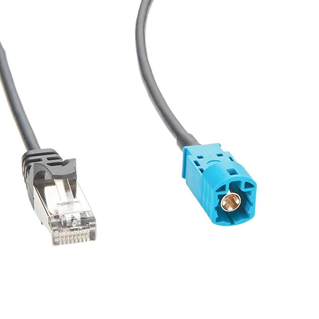 sjgqwt HSD 4-pinowy Z męski na RJ45 8P8C męski kabel sieciowy CAT5E ekranowany samochodowy kabel Ethernet RJ45 do HSD LVDS do motoryzacji (10 szt.)