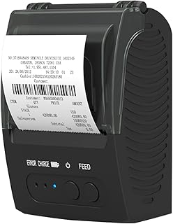 QISUO Square Reader,58mm Portable Mini Thermal Receipt Printer USB & BT Connection 2 inches Wireless Printer with 1 Roll Paper Inside Compatible with iOS Android Windows for Restaurant Sales Retail