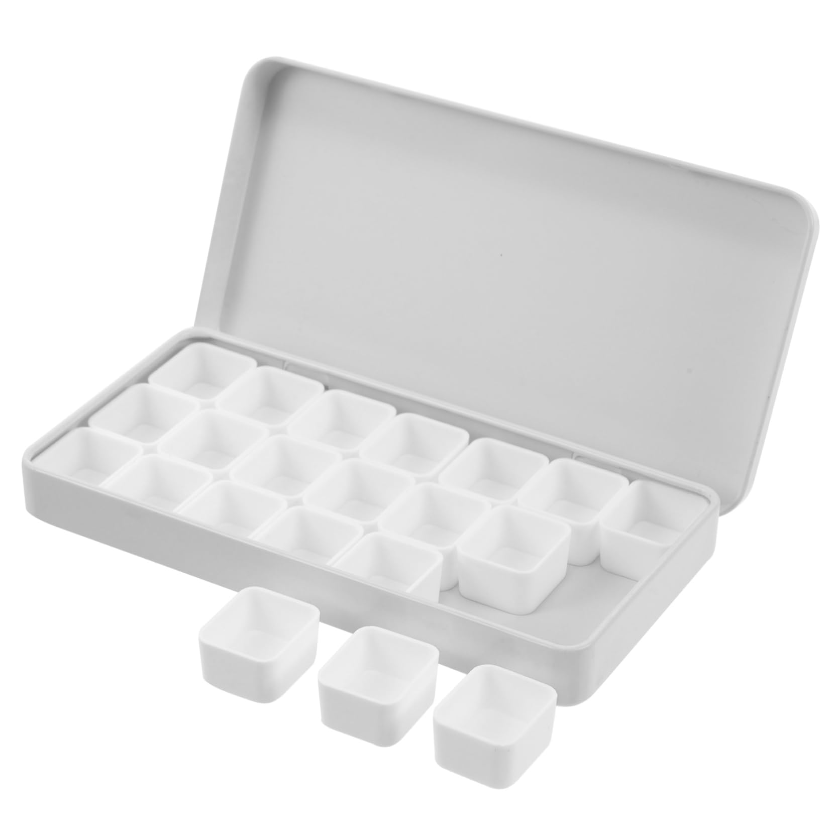 SHINEOFI 5ensembles Boîte à Peinture Aquarelle Métallique Vide Avec Compartiments Ronds Étui Pratique Pour Pigments Et Mélange De Couleurs Pour Artistes Déplacement